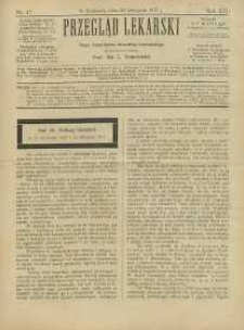 Przegląd Lekarski, 1877, R. 16, nr 47