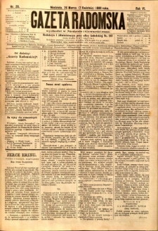 Gazeta Radomska, 1889, R. 6, nr 29