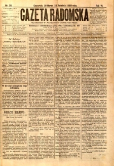 Gazeta Radomska, 1889, R. 6, nr 30
