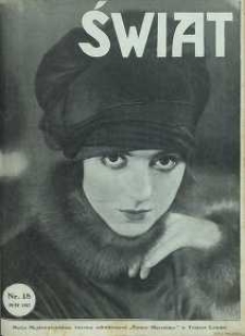 Świat, 1927, R. 22, nr 18