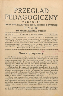 Przegląd Pedagogiczny, 1933, R. 52, nr 23/24