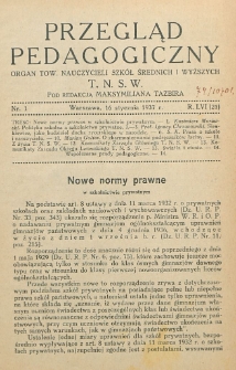 Przegląd Pedagogiczny, 1937, R. 56, nr 1