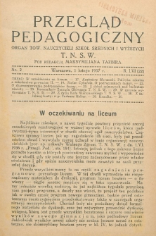 Przegląd Pedagogiczny, 1937, R. 56, nr 2