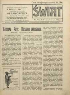 Świat, 1922, R. 17, nr 31