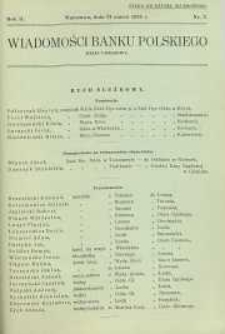 Wiadomości Banku Polskiego : Dział urzędowy, 1936, R. 2, nr 3