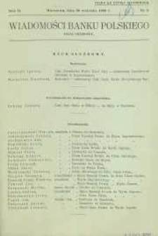 Wiadomości Banku Polskiego : Dział urzędowy, 1936, R. 2, nr 9