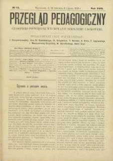 Przegląd Pedagogiczny, 1899, R. 18, nr 13