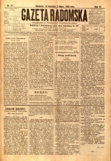 Gazeta Radomska, 1889, R. 6, nr 37