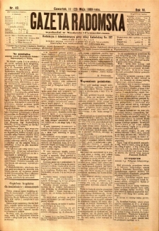 Gazeta Radomska, 1889, R. 6, nr 42