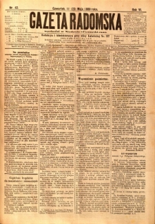Gazeta Radomska, 1889, R. 6, nr 42