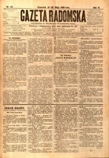 Gazeta Radomska, 1889, R. 6, nr 44