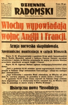 Dziennik Radomski, 1940, R. 1, nr 85