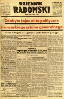 Dziennik Radomski, 1940, R. 1, nr 105