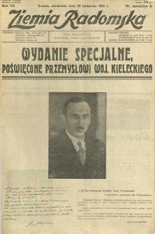 Ziemia Radomska, 1934, R. 7, nr specjalny A