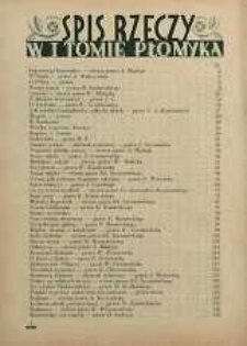 Płomyk : tygodnik dla dzieci i młodzieży, 1935, R. 20, T. 1, Spis rzeczy