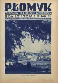 Płomyk : tygodnik dla dzieci i młodzieży, 1935, R. 20, T. 1, nr 12
