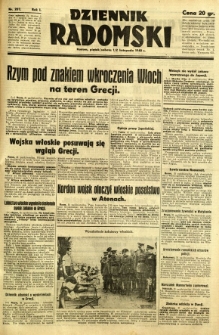 Dziennik Radomski, 1940, R. 1, nr 207