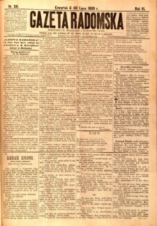 Gazeta Radomska, 1889, R. 6, nr 58