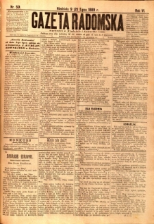 Gazeta Radomska, 1889, R. 6, nr 59