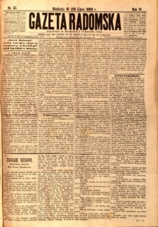 Gazeta Radomska, 1889, R. 6, nr 61