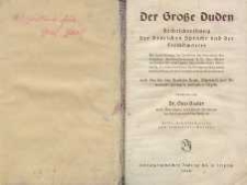 Der grosse Duden : Reichtschreibung der deutschen Sprache und der Fremdwörterbuch. 11. neuarb. und erw. Aufl