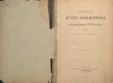 Historja ruchu społecznego w drugiej połowie XVIII stulecia