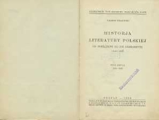 Historja literatury polskiej od początków do dni dzisiejszych 1000-1936 T. 2. 1800-1936