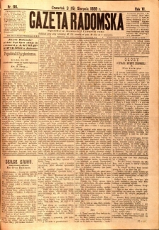 Gazeta Radomska, 1889, R. 6, nr 66
