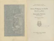 Faust Part 1 ; Egmont ; Hermann and Dorothea