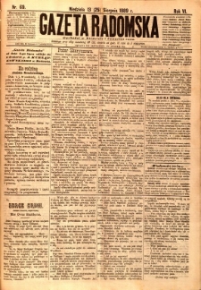 Gazeta Radomska, 1889, R. 6, nr 69