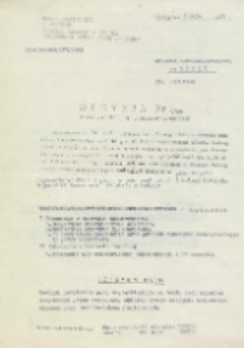 Decyzja Nr 4/85 o prowadzeniu prac konserwatorskich