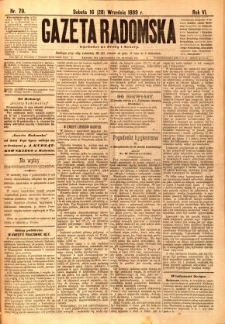 Gazeta Radomska, 1889, R. 6, nr 79