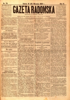 Gazeta Radomska, 1889, R. 6, nr 79