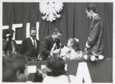 [Lech Wałęsa na spotkaniu wyborczym w Radomiu]