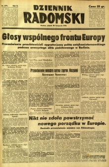 Dziennik Radomski, 1941, R. 2, nr 278