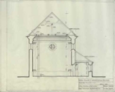 Kościół rzym.-kat. w Jankowicach woj. radomskie. Przekrój pionowy b-b