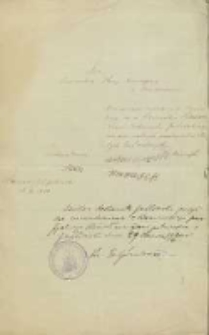 Do Prześwietnej Kuryi Diecezjalnej w Sandomierzu. [Inc.] Niniejszem uprzejmie komunikuję […]