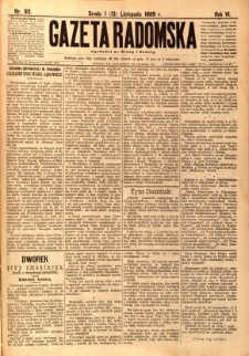 Gazeta Radomska, 1889, R. 6, nr 92