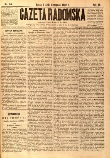 Gazeta Radomska, 1889, R. 6, nr 94