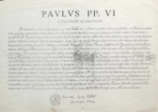 Paulus PP.VI ad perpetuam rei memoriam [Inc.:] Perantiquum paroeciale templum, quod Blotnicae in Sandomiriensis dioecesis finibus […]