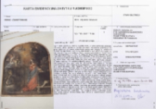 Karta ewidencyjna zabytku ruchomego. Obraz-Zwiastowanie