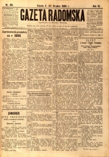 Gazeta Radomska, 1889, R. 6, nr 101