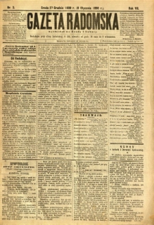 Gazeta Radomska, 1890, R. 7, nr 3