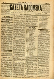 Gazeta Radomska, 1890, R. 7, nr 7