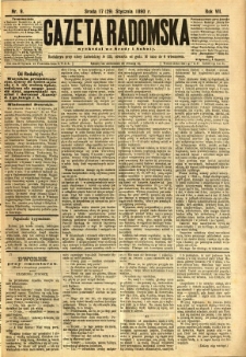 Gazeta Radomska, 1890, R. 7, nr 9