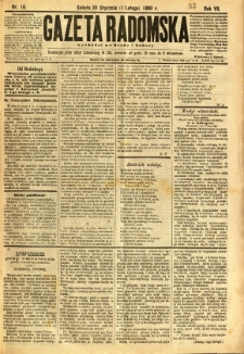 Gazeta Radomska, 1890, R. 7, nr 10