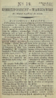 Korrespondent Warszawski, 1792, nr 18