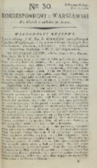 Korrespondent Warszawski, 1792, nr 30