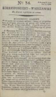 Korrespondent Warszawski, 1792, nr 36