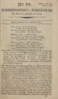 Korrespondent Warszawski, 1792, nr 39